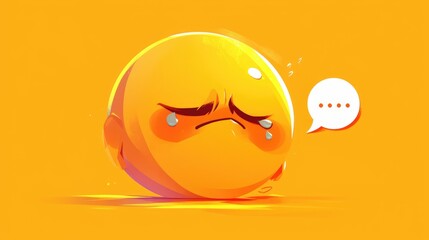 A cartoon illustration of a sad character emoji is shown with a colorful speech bubble urgently crying out for help
