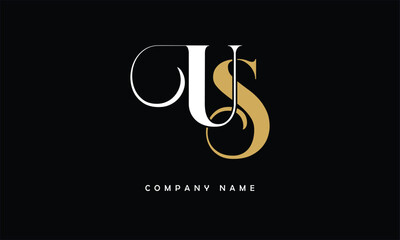 US, SU, U, S Abstract Letters Logo Monogram