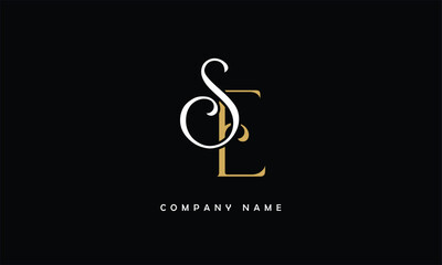 SE, ES, S, E Abstract Letters Logo Monogram