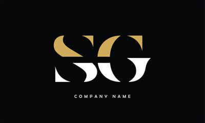 Obraz premium SG, GS, S, G Abstract Letters Logo Monogram