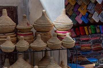 Moroccan baskets called Pongotodo made of natural fiber