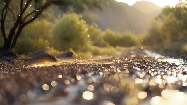 The rare rainfall has brought about a temporary paradise in the normally harsh and unforgiving desert.