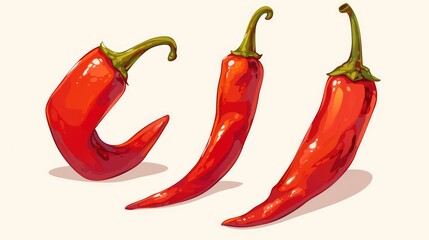 Isolated fresh vegetable chili seasoning icon