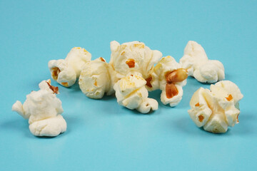 macro shot of popcorn background concept