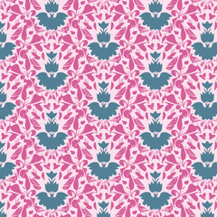 Elegant decorative floral pattern vector design. Colorful floral pattern suitable for background, texture, fabric, wrapping, textile, clothing, print or others.