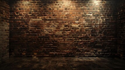 Obraz premium Weathered brown brick wall texture