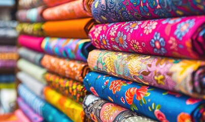 Closeup shot of diverse Fabric Hues