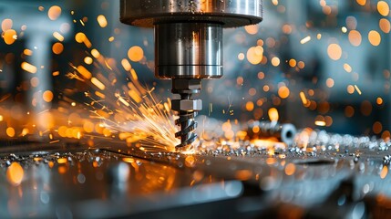 Image Businessman entrepreneur in the workshop where cnc metal machines