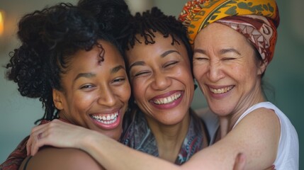 Fototapeta premium Joyful Gathering of Diverse Women