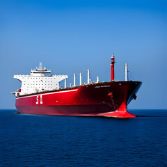 Huge oil tanker transports, ai-generatet