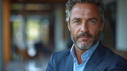 Obraz premium confident handsome mature businessman professional financial advisor executive leader manager