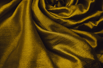 Yellow silk fabric background