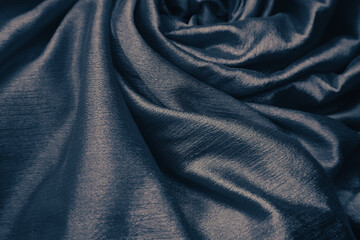Blue silk fabric background