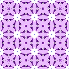 Repetitive purple and white floral pattern