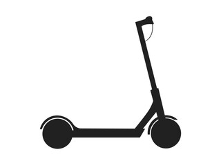 Scooter electric modern technology kick eco transport for city trotinette icon black color vector illustration image flat style