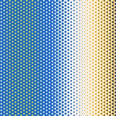Intricate blue and yellow pattern with dots