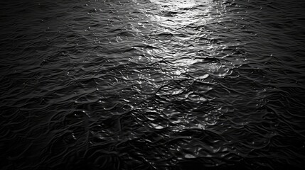 Texture of a dark sea with black water reflection and high resolution background