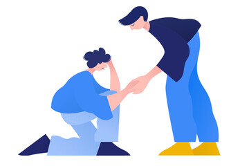 Man giving a helping hand