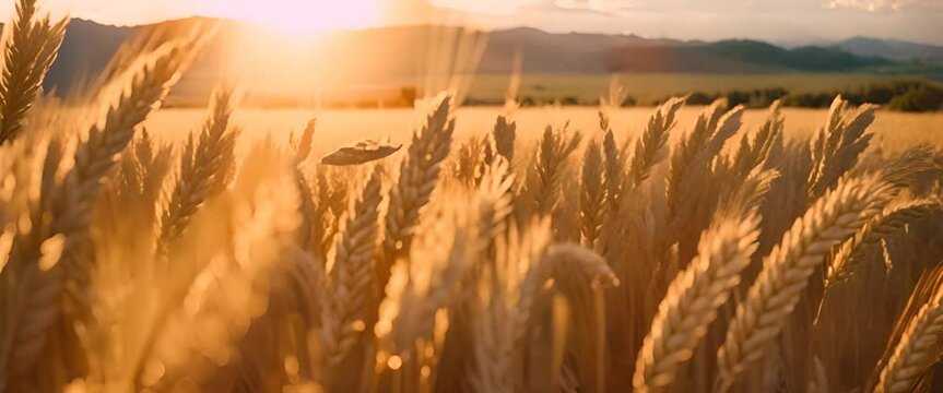 healthy growing wheat fields