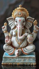 Vibrant ganesh chaturthi processions with adorned idols and traditional attire captured beautifully