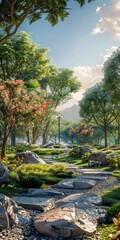 Obraz premium Fantastic Forest Park