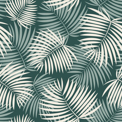 Abstract tropical foliage background in pastel olive green colors