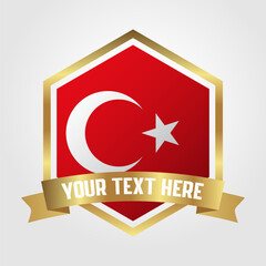 Golden Luxury Turkey Label Vector Illustration