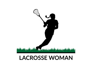 Lacrosse silhouettes. Lacrosse female player silhouette, Lacrosse silhouette girl, Lacrosse woman player SVG, Good use for symbols, logos, mascots, icons, signs, web, or any design you want.