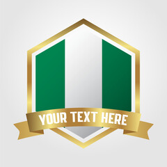 Golden Luxury Nigeria Label Vector Illustration
