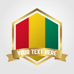 Golden Luxury Guinea Label Vector Illustration