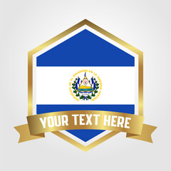 Obraz premium Golden Luxury El Salvador Label Vector Illustration