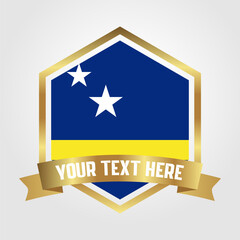 Golden Luxury Curacao Label Vector Illustration