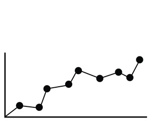 business graph line with points