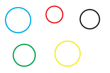 Background banner template with colored rings frame