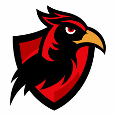 Obraz premium Vulture mascot logo vector illustration.