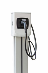 Electric car charging station isolated