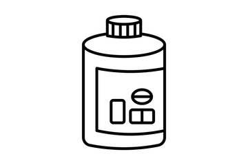 Medication icon. icon related to mental health. suitable for web site, app, user interfaces, printable etc. line icon style. simple vector design editable