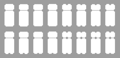 Blank Ticket Stubs Pattern Vector Illustration