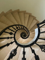 Spiral staircase seen from above