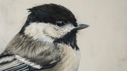 Chickadee with a black cap