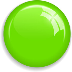 Green round magnet button