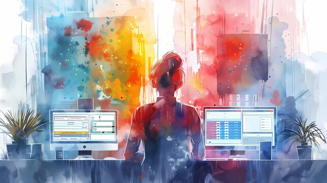 Visualize a flat design of a password manager with multiple strong passwords