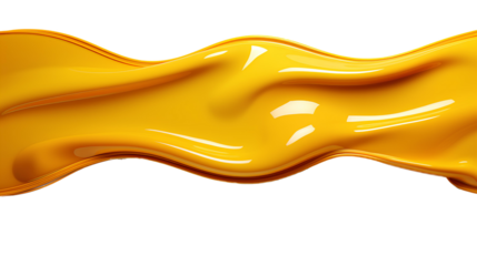 Yellow abstract liquid wave PNG. yellow pigment floating isolated. yellow liquid splash PNG