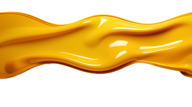 Yellow abstract liquid wave PNG. yellow pigment floating isolated. yellow liquid splash PNG