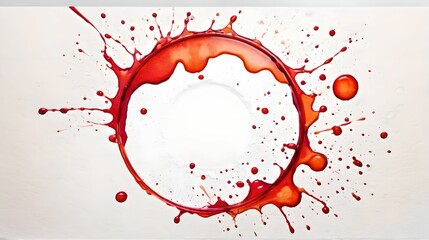 Red watercolor circles on white background