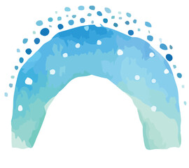 Regenbogen mit Wasserfarben gezeichnet, Vektor