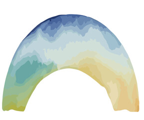 Regenbogen mit Wasserfarben gezeichnet, Vektor