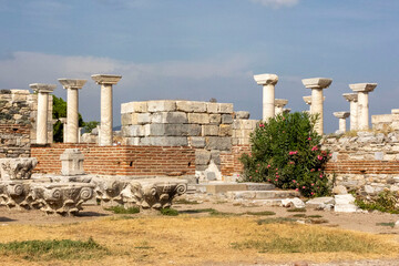 Basilica of St Johns at the Ancient City of Ephesus in Turkey. 