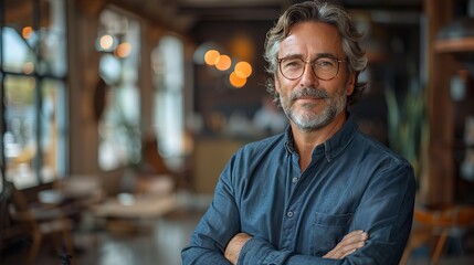 Fototapeta premium portrait of a mature businessman standing in an office