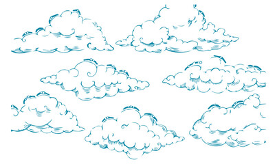 Cloud creative vector background vector set design